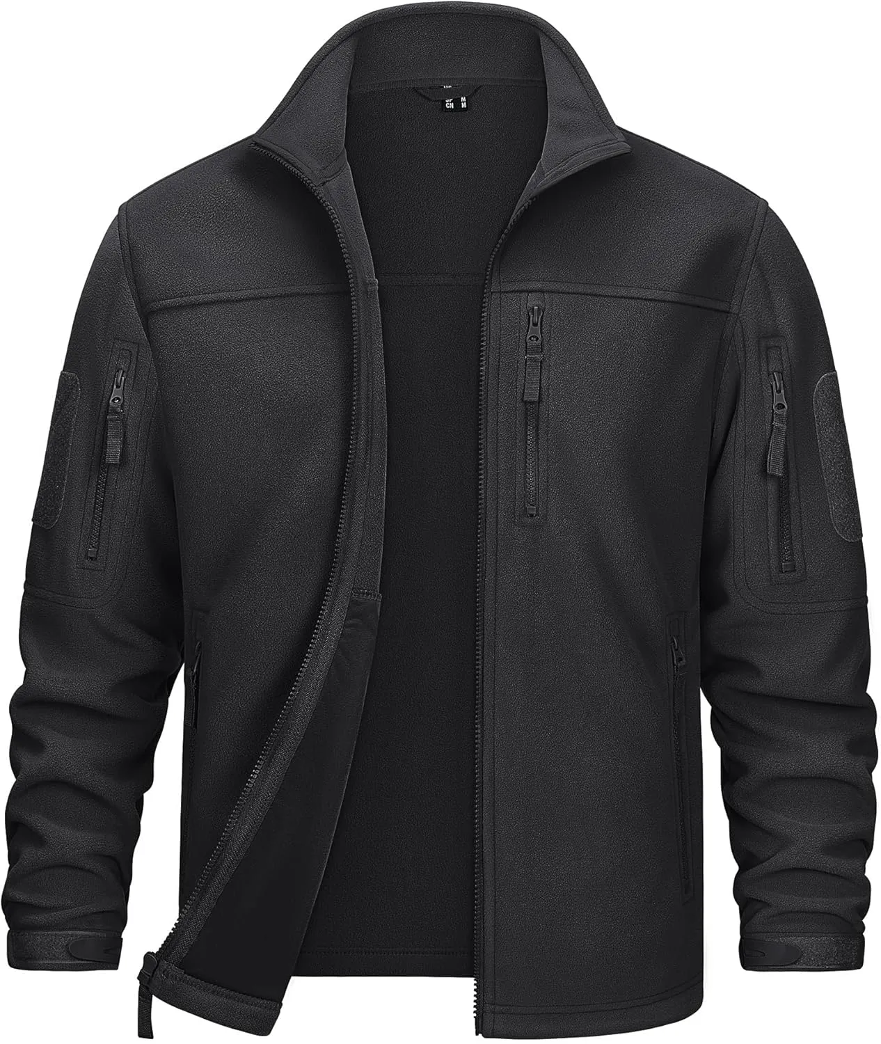 KEFITEVD Men's Tactical Fleece Jackets Full Zip Casual Outdoor Winter Warm Jacket Multi Pockets