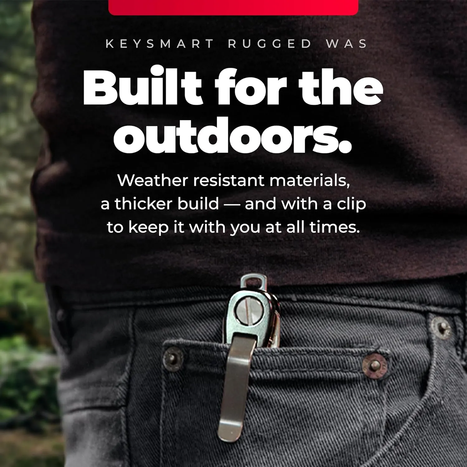 KeySmart Rugged - Multi-Tool Key Holder with Bottle Opener and Pocket Clip (up to 14 Keys, Titanium)