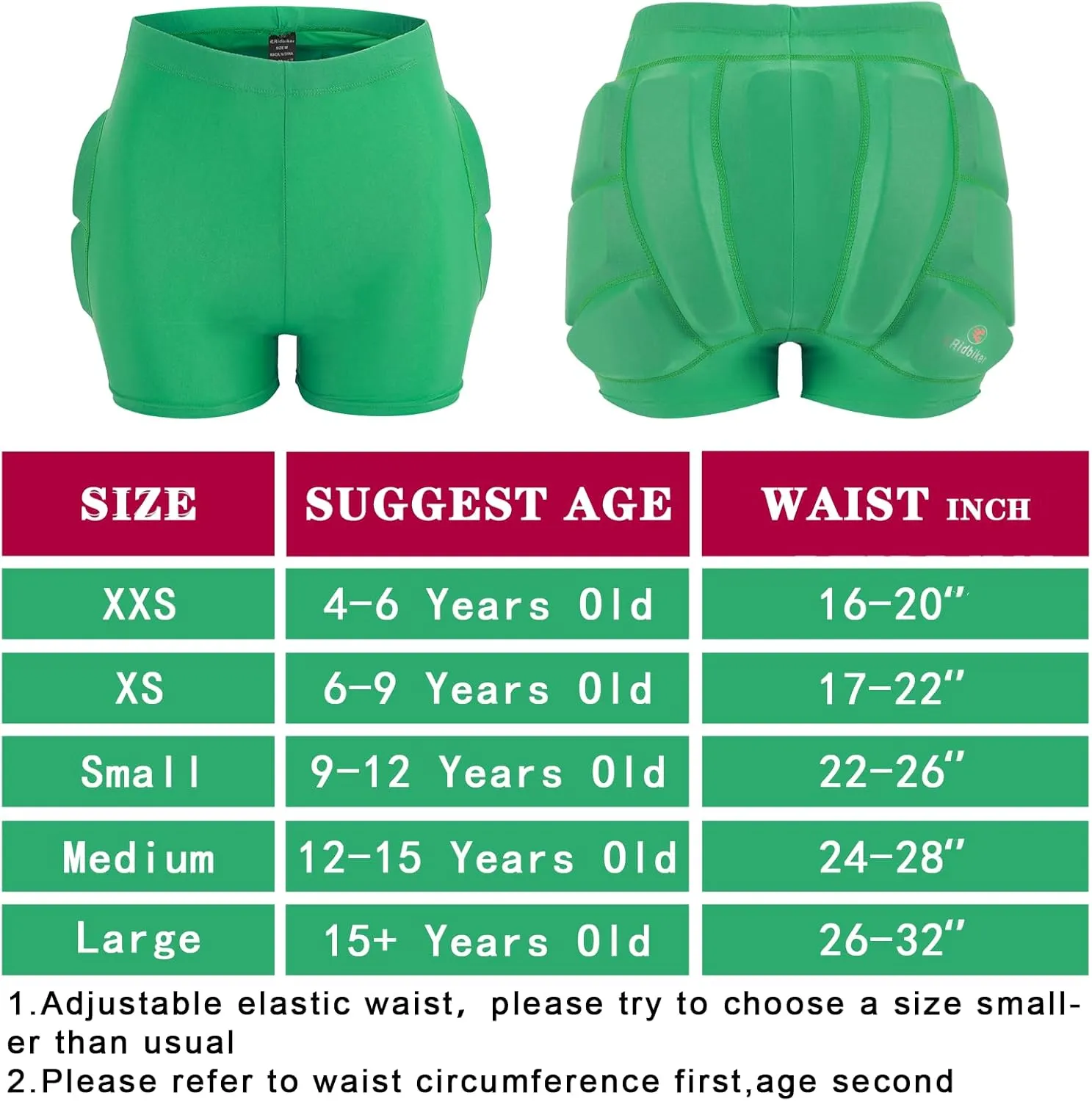 Kids Hip Butt Protection Pads Shorts, Youth Child 3D Tailbone Protective Padded Short Pants for Hockey Roller Skating Skateboarding Scooter Skiing Skating Snowboard