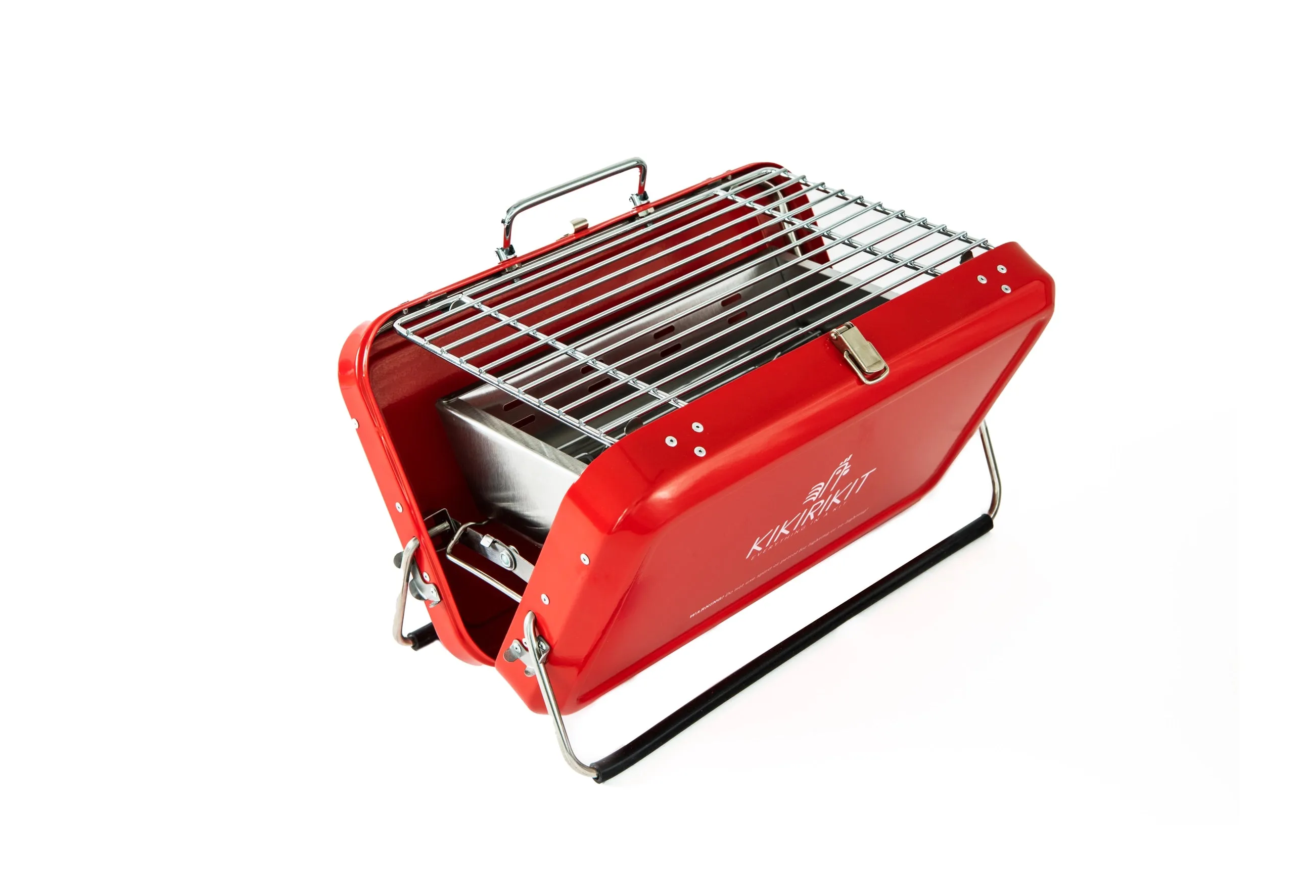 Kikirikit Foldable Portable Charcoal Barbecue Kit - Red