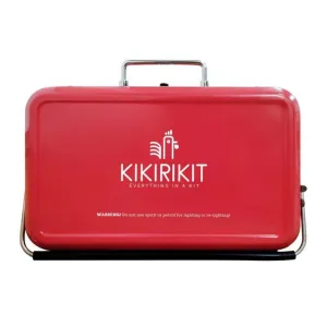Kikirikit Foldable Portable Charcoal Barbecue Kit - Red