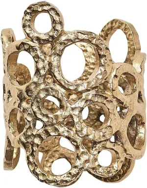 Kim Seybert Orbit Napkin Ring in Gold, Set of 4