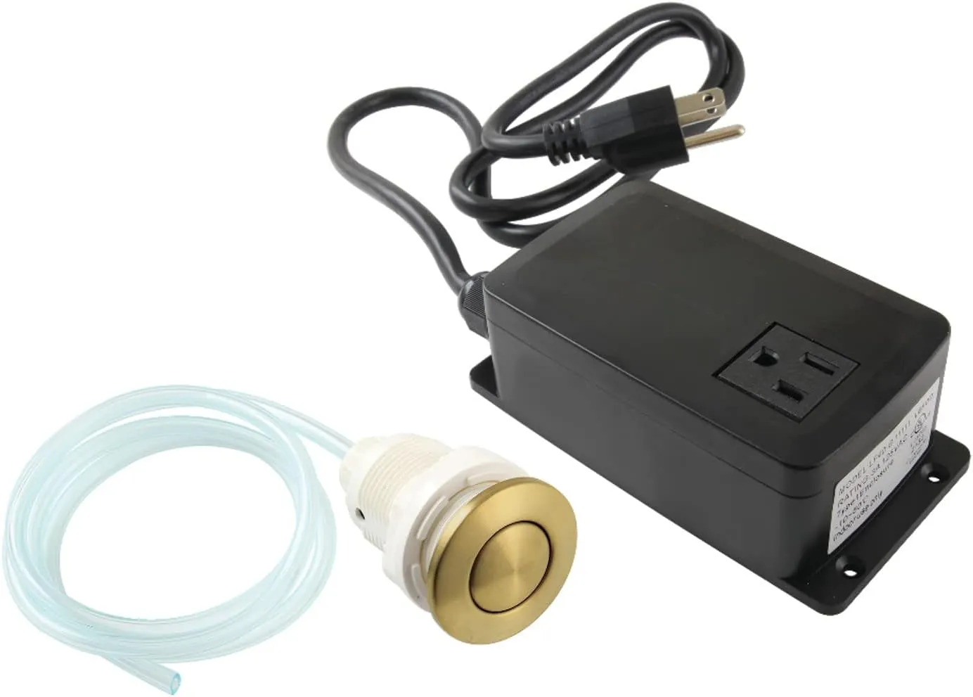 Kingston Brass KASK317 Trimscape Single Outlet Garbage Disposal Air Switch Kit, Brushed Brass