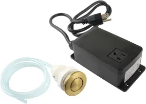 Kingston Brass KASK317 Trimscape Single Outlet Garbage Disposal Air Switch Kit, Brushed Brass