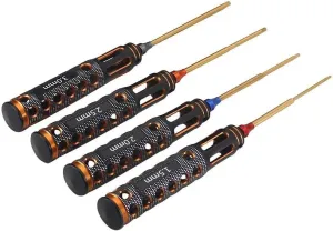 KingVal Metal 1.5mm 2.0mm 2.5mm 3.0mm Hex Screwdriver Screw Driver Tool Kit Set for RC Car Helicopter Drone