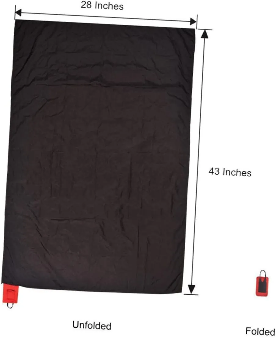 Kisangel 4pcs Pocket Picnic Mat Portable Camping Ground Mat Ultra-Compact Outdoor Beach Pad for Travel Hiking and Family Picnics