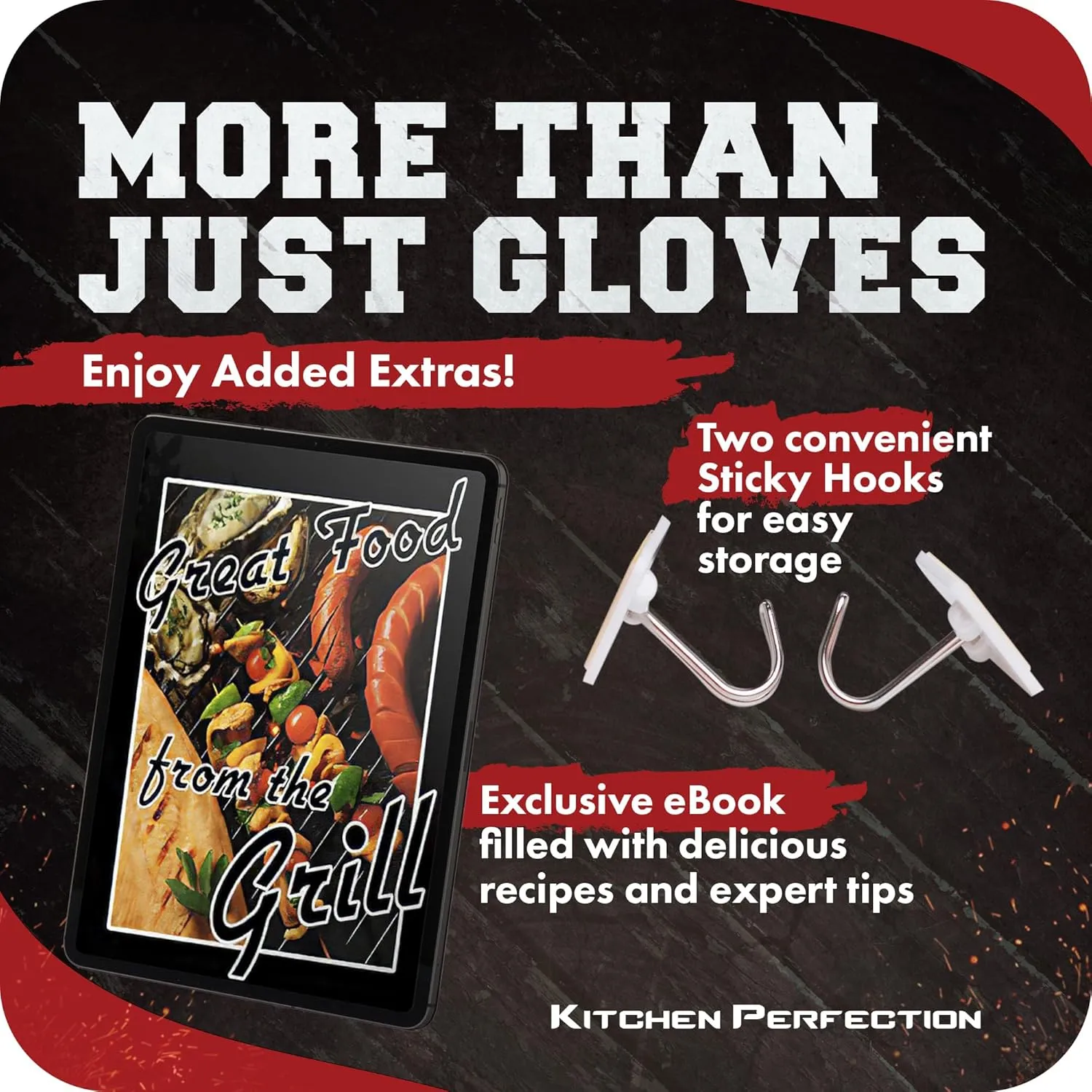 Kitchen perfection S Silicone Smoker Oven Gloves for Women -Extreme Heat Resistant BBQ Gloves -Handle Hot Food Right on Your Grill Fryer |Waterproof Oven Mitts for Cooking |Superior Set 3 Bonuses