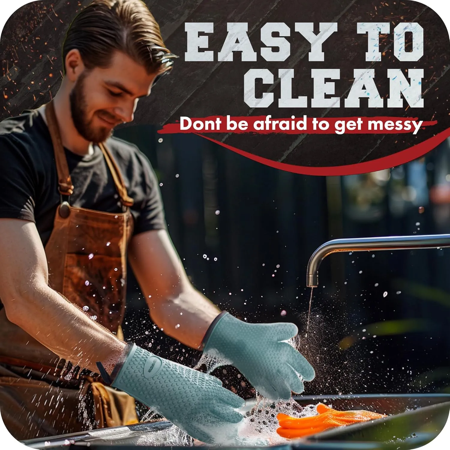 Kitchen perfection S Silicone Smoker Oven Gloves for Women -Extreme Heat Resistant BBQ Gloves -Handle Hot Food Right on Your Grill Fryer |Waterproof Oven Mitts for Cooking |Superior Set 3 Bonuses