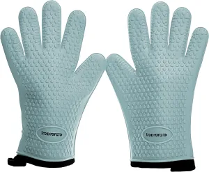 Kitchen perfection S Silicone Smoker Oven Gloves for Women -Extreme Heat Resistant BBQ Gloves -Handle Hot Food Right on Your Grill Fryer |Waterproof Oven Mitts for Cooking |Superior Set 3 Bonuses