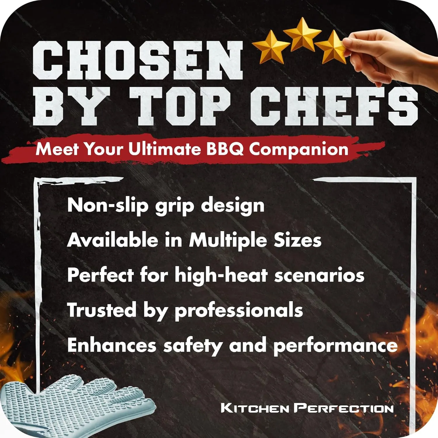 Kitchen perfection S Silicone Smoker Oven Gloves for Women -Extreme Heat Resistant BBQ Gloves -Handle Hot Food Right on Your Grill Fryer |Waterproof Oven Mitts for Cooking |Superior Set 3 Bonuses