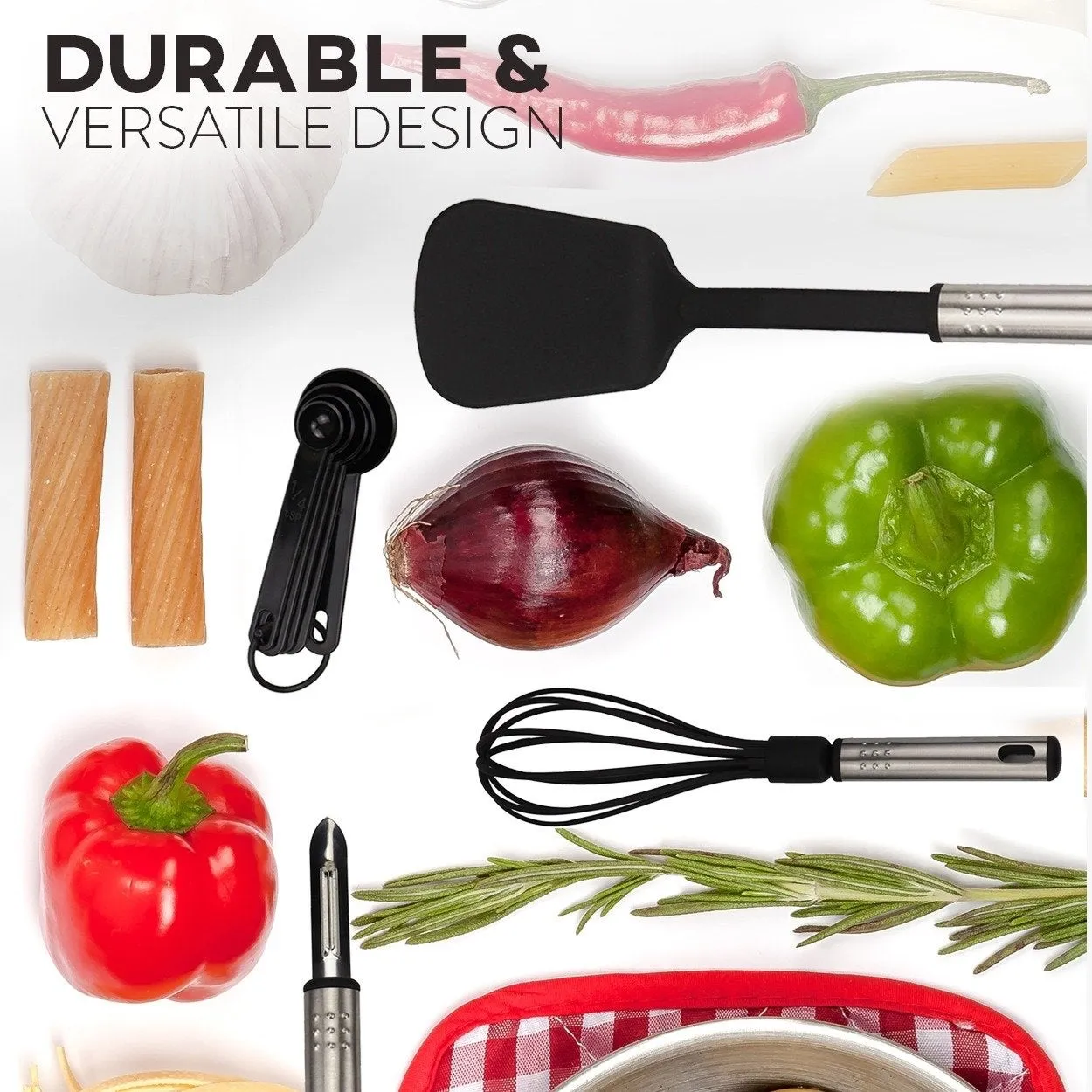 Kitchen Utensil sets. Cooking / Baking Supplies - Non-Stick and Heat Resistant Cookware set