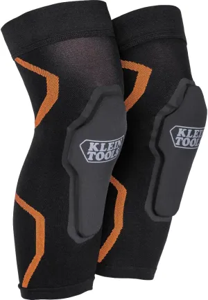 Klein Tools 60624 Knee Pad Compression Sleeve, Knee Support for Construction, Workers and Athletes, Black, L/XL