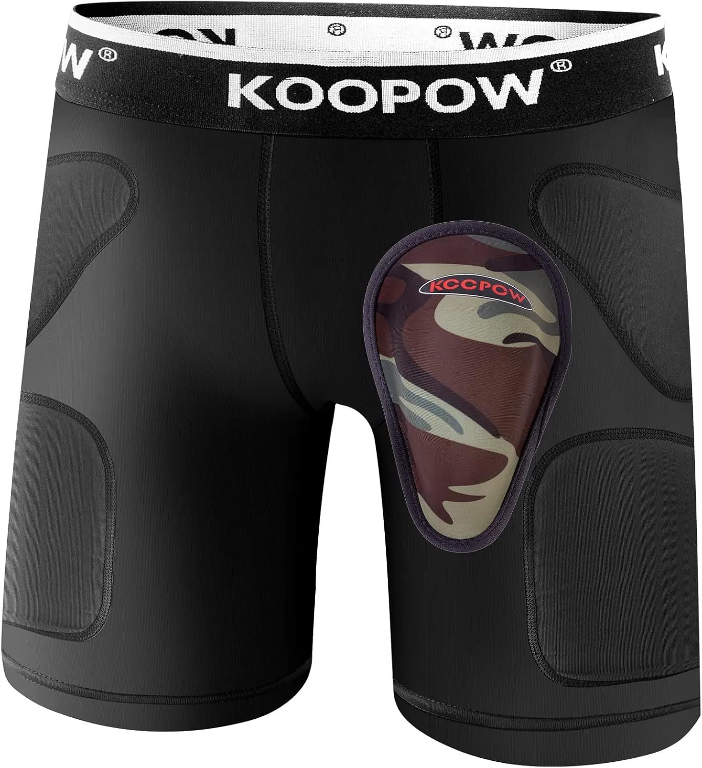 KOOPOW Youth Boys Padded Sliding Shorts Slider Pad with Soft Protective Athletic Cup for Baseball, Football, Lacrosse