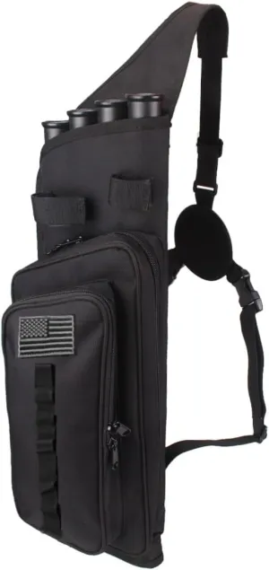 KRATARC Krayney Multi-function 4-Tubes Back Arrow Quiver Shoulder Hanged Target Shooting Archery Quiver for Arrows Takedown Bow