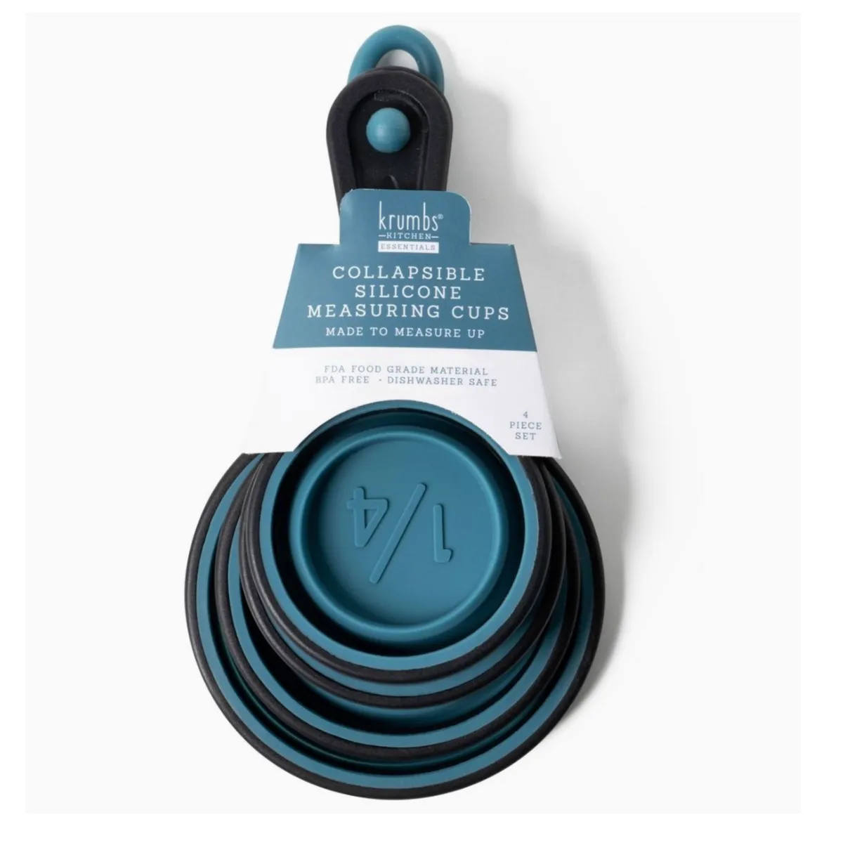 Krumbs Kitchen Silicone Collapsible Measuring Cups 4pc Set