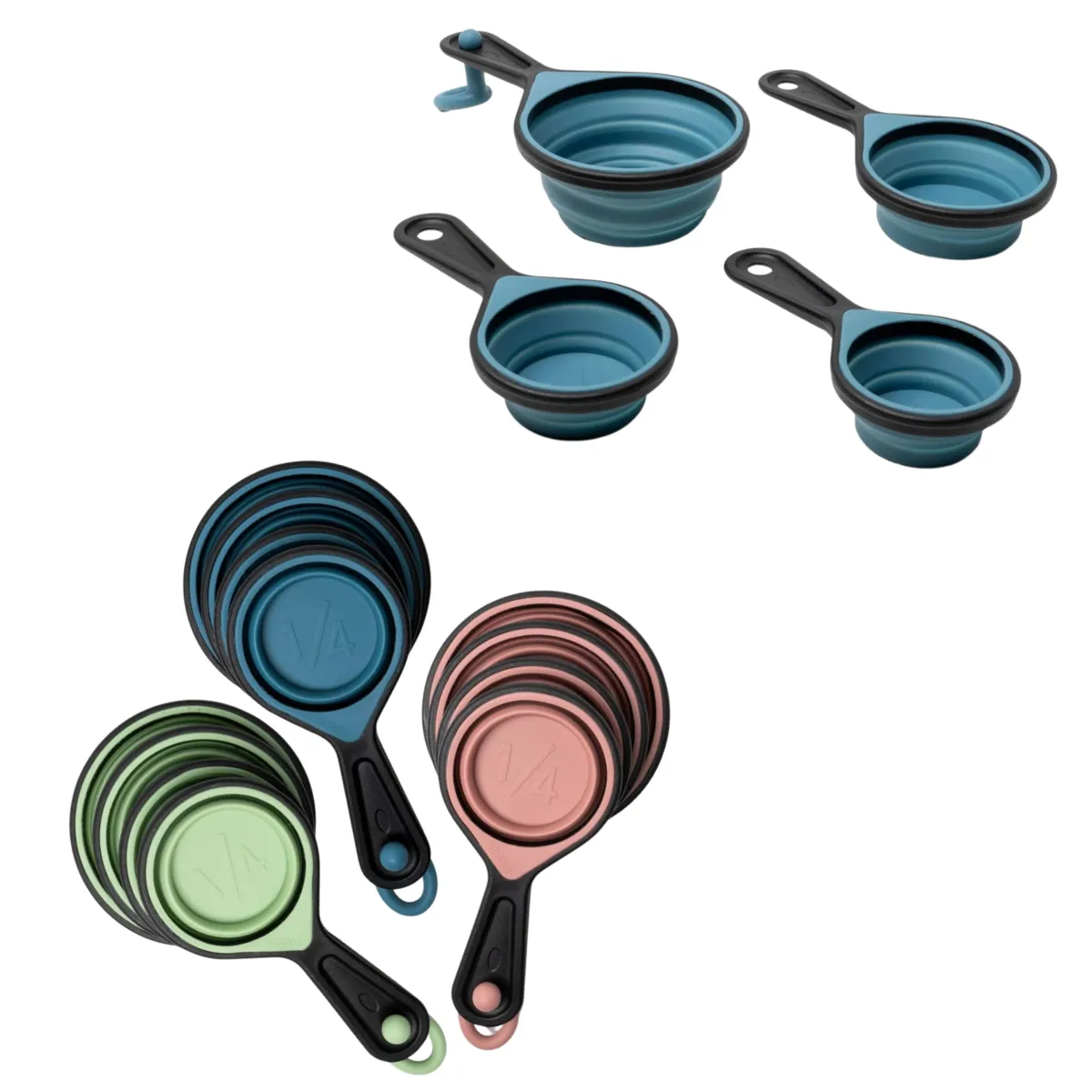 Krumbs Kitchen Silicone Collapsible Measuring Cups 4pc Set