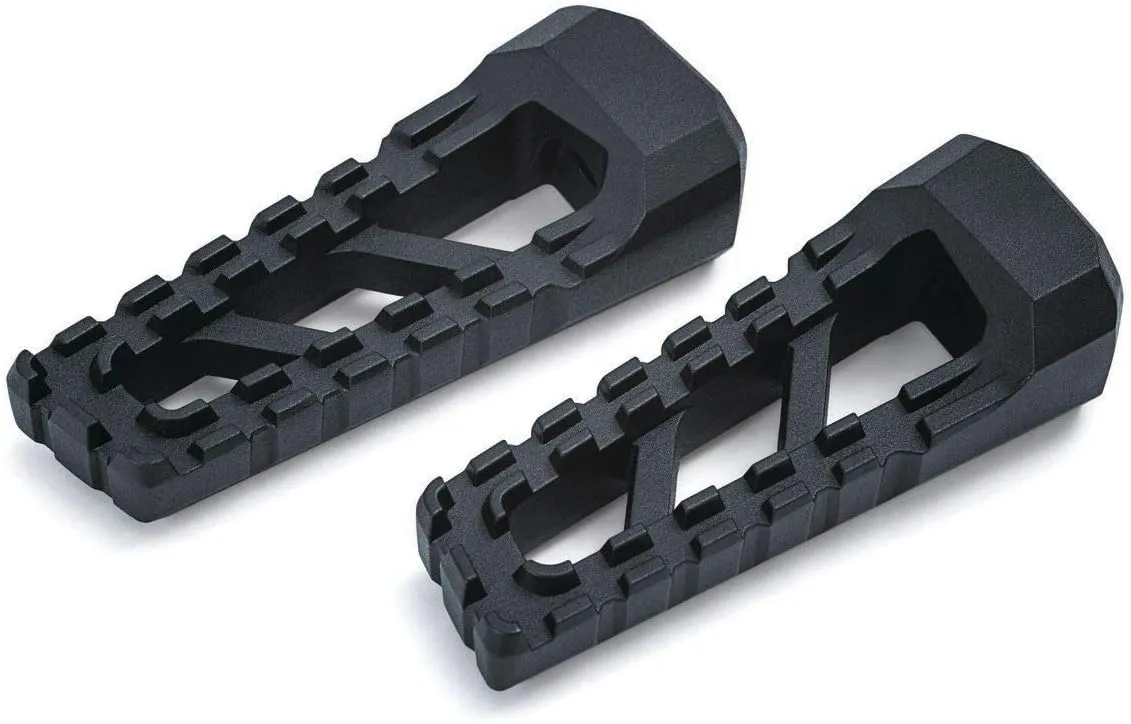 Kuryakyn 3599 Motorcycle Footpegs: Riot Pegs Without Adapters, Satin Black, 1 Pair