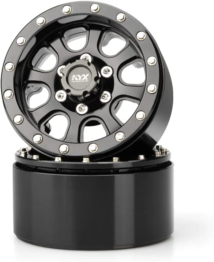 KYX Racing Aluminum 2.2" Wheel Rims Upgrades Parts Accessories for 1/10 RC Crawler Car Axial Wraith RR10 Bomber