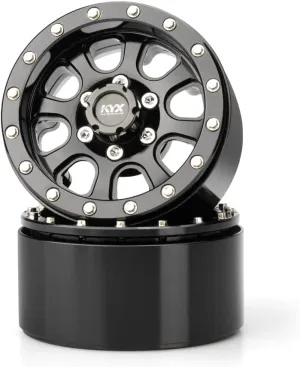 KYX Racing Aluminum 2.2" Wheel Rims Upgrades Parts Accessories for 1/10 RC Crawler Car Axial Wraith RR10 Bomber