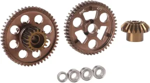KYX Racing Aluminum Rear Transmission Gear Set Upgrades Accessories for 1/10 RC Crawler Car Tamiya Hotshot II
