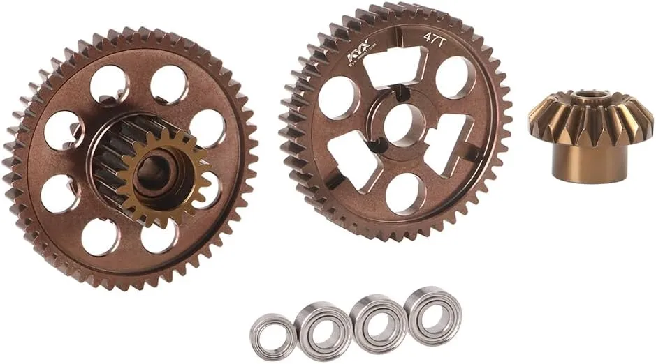 KYX Racing Aluminum Rear Transmission Gear Set Upgrades Accessories for 1/10 RC Crawler Car Tamiya Hotshot II
