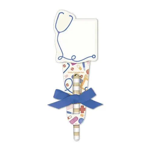 Lady Jayne Sticky Pad with Pen - Stethoscope