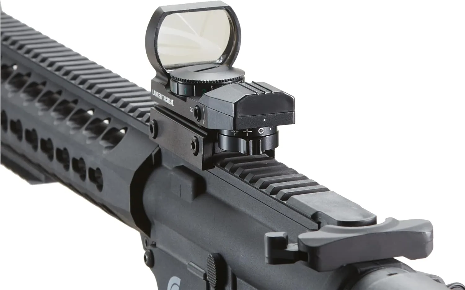 Lancer Tactical Multi Reticle Full Metal Red & Green Dot Open Tubeless Reflex Airsoft Scope Sight