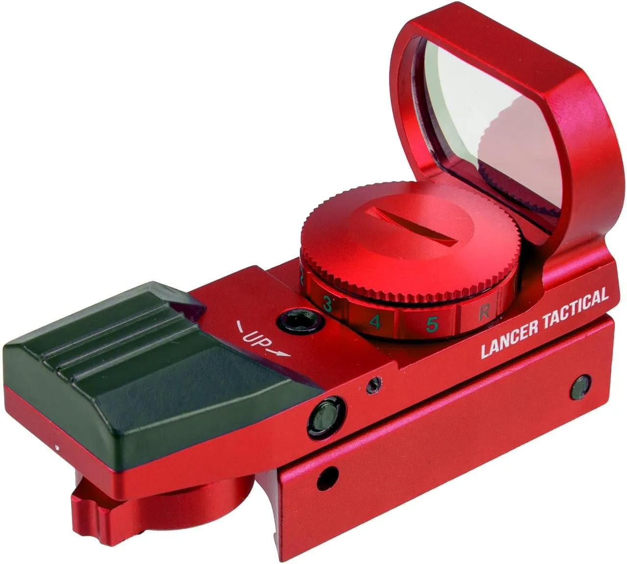 Lancer Tactical Multi Reticle Full Metal Red & Green Dot Open Tubeless Reflex Airsoft Scope Sight