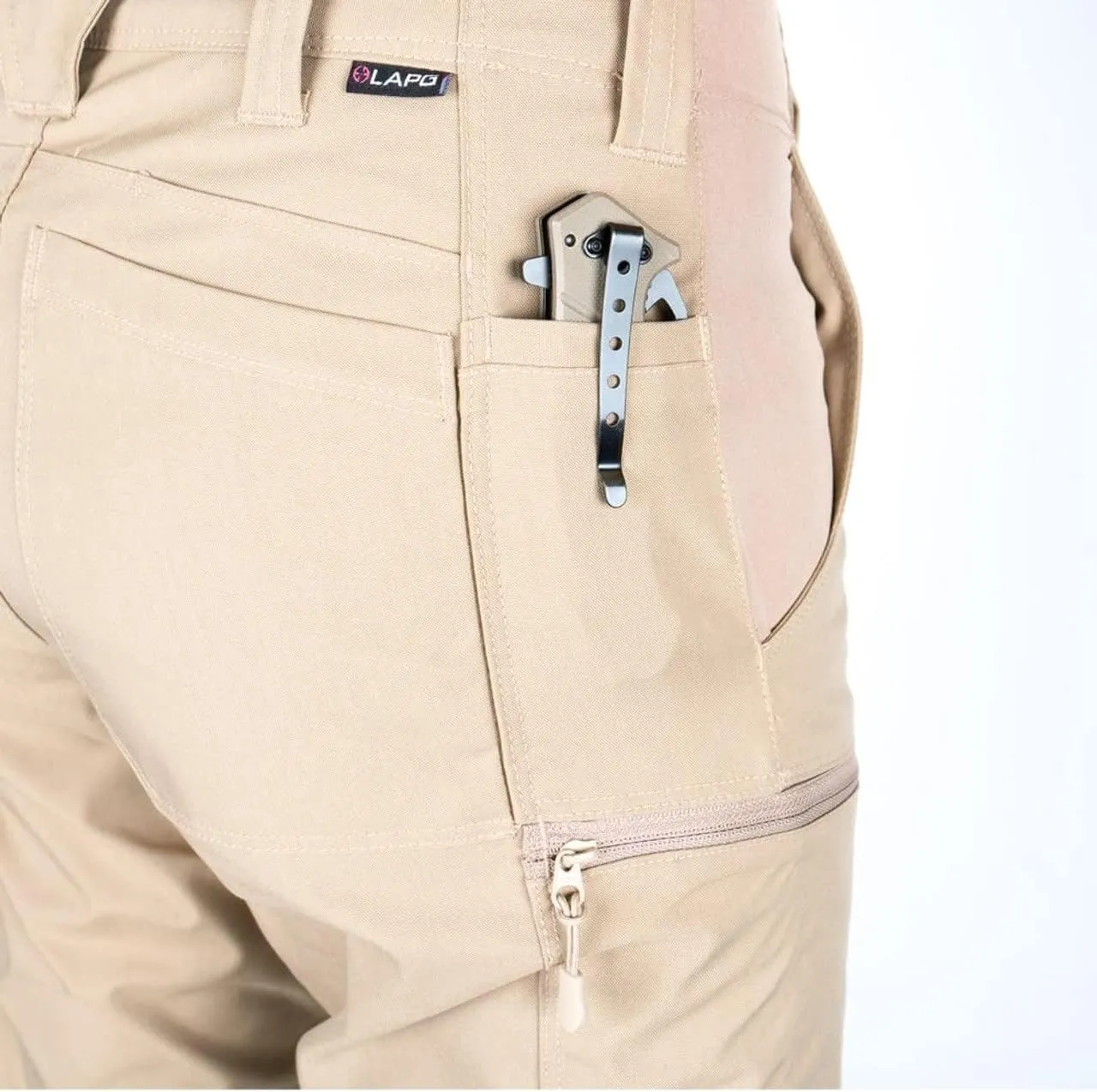 LAPG Women's BFE Stretch Tactical Cargo Pants, Mid Rise, Slim Fit, Lightweight Tac Pants for Women