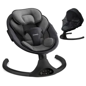 LAREX Baby Swing Infant Swing Electric Toddler Baby Rocker Portable for Newborn Boy Girl, 5 Sway Speeds with Remote Control, 10 Preset Melodies and Bluetooth, 0-6 Months Max 20 Lbs