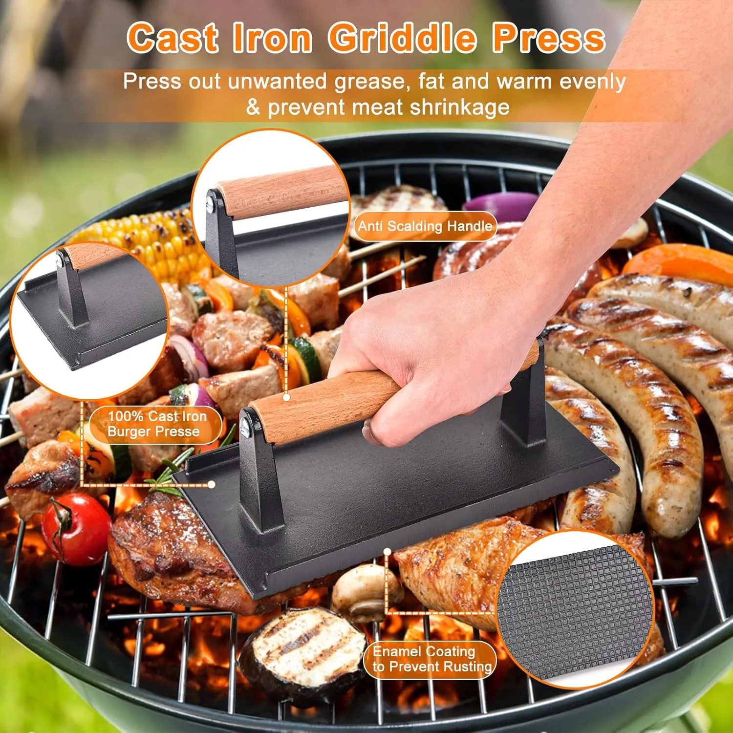 ﻿Latiret Griddle Accessories Kit, 24Pcs Grilling Accessories Set for Blackstone and Camp Chef, Flat Top Griddle Accessories Set with Scraper, Enlarged Spatulas, Basting Cover, White Elephant Gifts