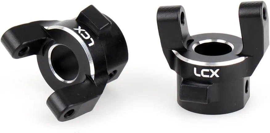 LCX Racing 1/10 RC Crawler Car CNC Aluminum Front Axle Steering Knuckle C Hub Carrier Set L/R for Axial SCX10 PRO, Upgrades Parts Accessories