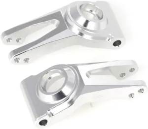 LCX Racing 1/10 RC Crawler Car Rear Hub Set Carriers for RC Truck Arrma Fury Mega, Upgrades Parts Accessories (Silver)