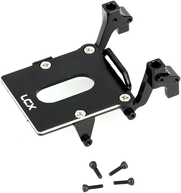 LCX Racing 1/24th RC Crawler Car Aluminum Receive Box Mount Receive Box Tray Front Shock Tower Shock Absorbers Bracket for Axial SCX24 AXI00005, Upgrades Parts Accessories