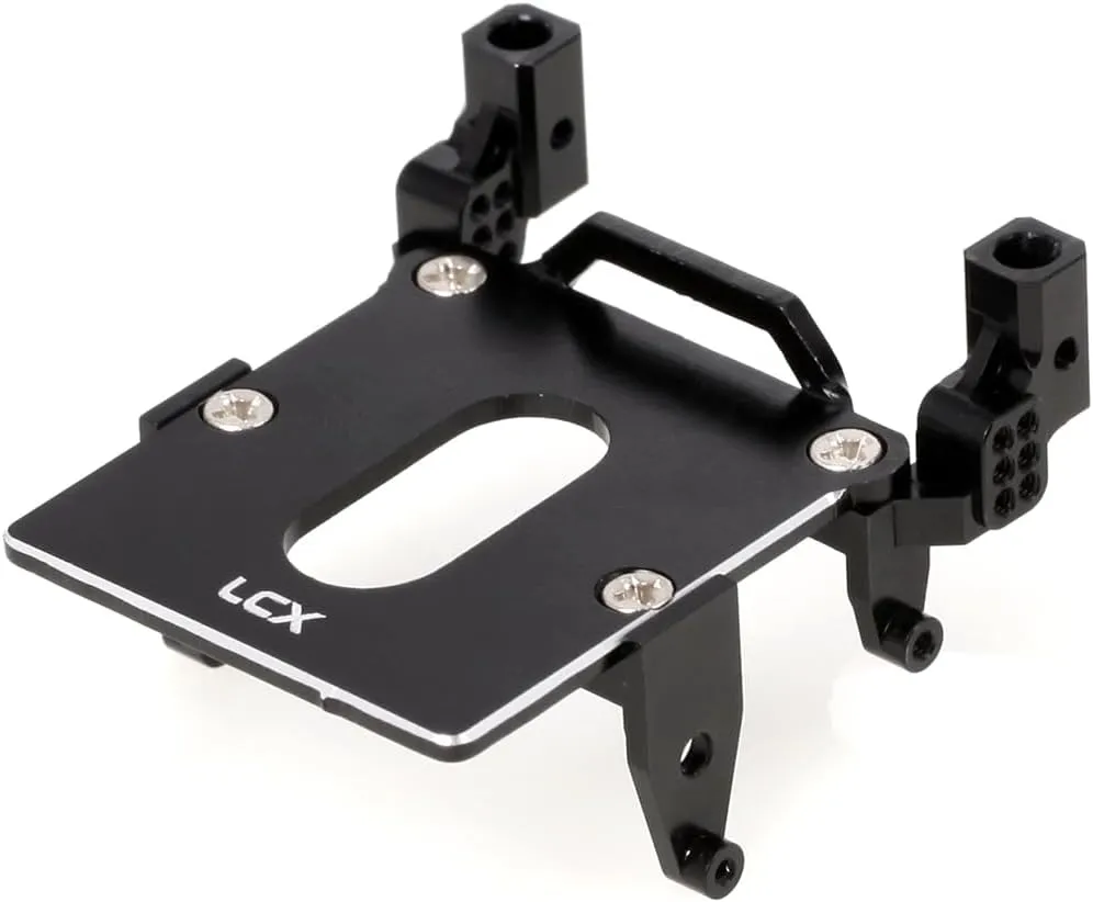 LCX Racing 1/24th RC Crawler Car Aluminum Receive Box Mount Receive Box Tray Front Shock Tower Shock Absorbers Bracket for Axial SCX24, Upgrades Parts Accessories