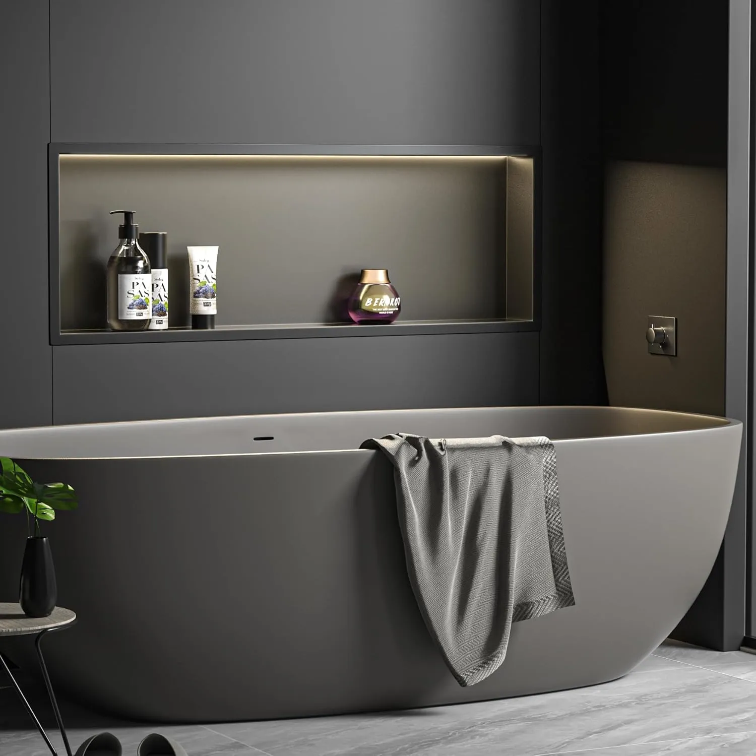 Led Shower Niche 36" X 12" Matte Black 304 Stainless Steel with Lighting Waterproof No Tile Need Shower Shelf for Bathroom Recessed Wall Shelf Horizontal Niche