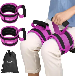Leg Lifter Strap Set of 2 for Limited Mobility,Thigh Lifter Strap with Padded Grip and Loop,Knee Hip Surgery Recovery Aids for Disabled Eldly Get in and Out of Bed,Car,Wheelchair