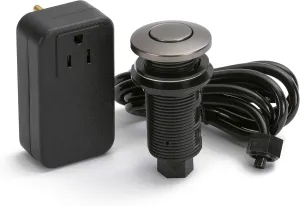 Lew Electric Push Button Garbage Disposal Air Switch and Controller (Black Stainless)