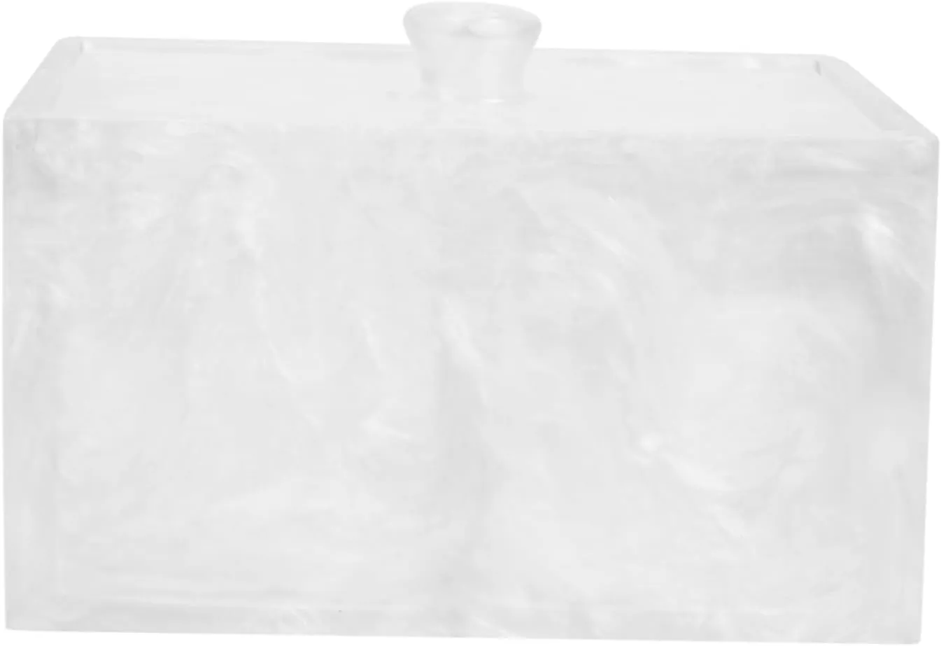 Lidded Cotton Pad Storage Box with Compartments Compact Organizer for Cotton Swabs Balls and Makeup Accessories for Bathroom Vanity and Dressing Table