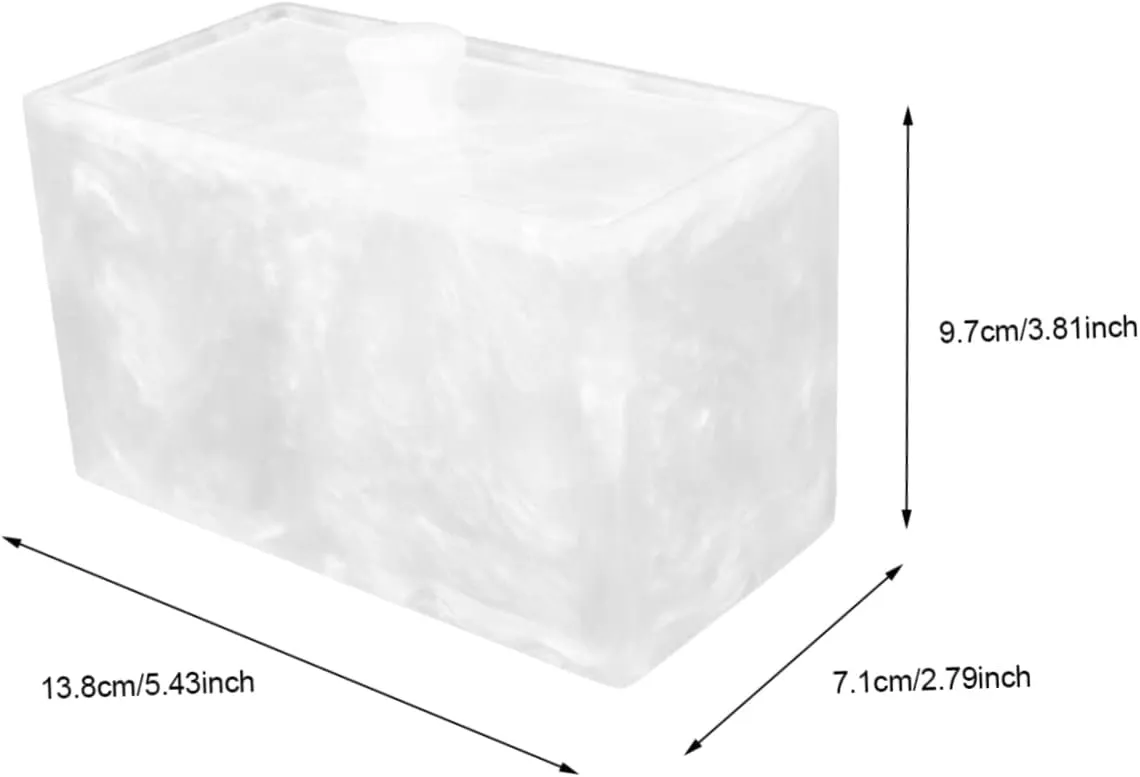 Lidded Cotton Pad Storage Box with Compartments Compact Organizer for Cotton Swabs Balls and Makeup Accessories for Bathroom Vanity and Dressing Table