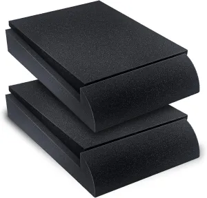 Liquid Stands Studio Monitor Sound Isolation Pads for Speakers 5" High-Density Speaker Foam Pads That Prevents Vibrations Angled Speaker Riser - Acoustic Speakers Isolation Pad for Floor, Desktop