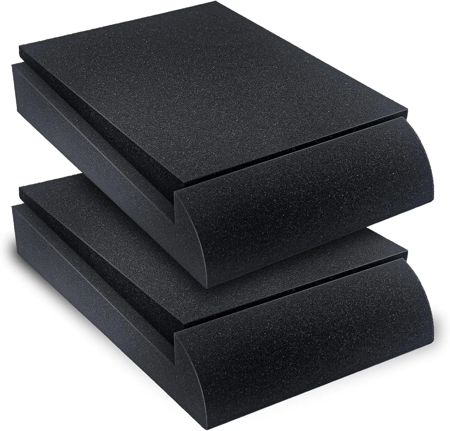 Liquid Stands Studio Monitor Sound Isolation Pads for Speakers 5" High-Density Speaker Foam Pads That Prevents Vibrations Angled Speaker Riser - Acoustic Speakers Isolation Pad for Floor, Desktop
