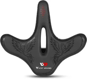 Lixada Wide Bike Saddle Comfortable Mountain Bicycle Cushion Pad Waterproof Cycle Seat Saddle for Men Women Road Mountain Bike