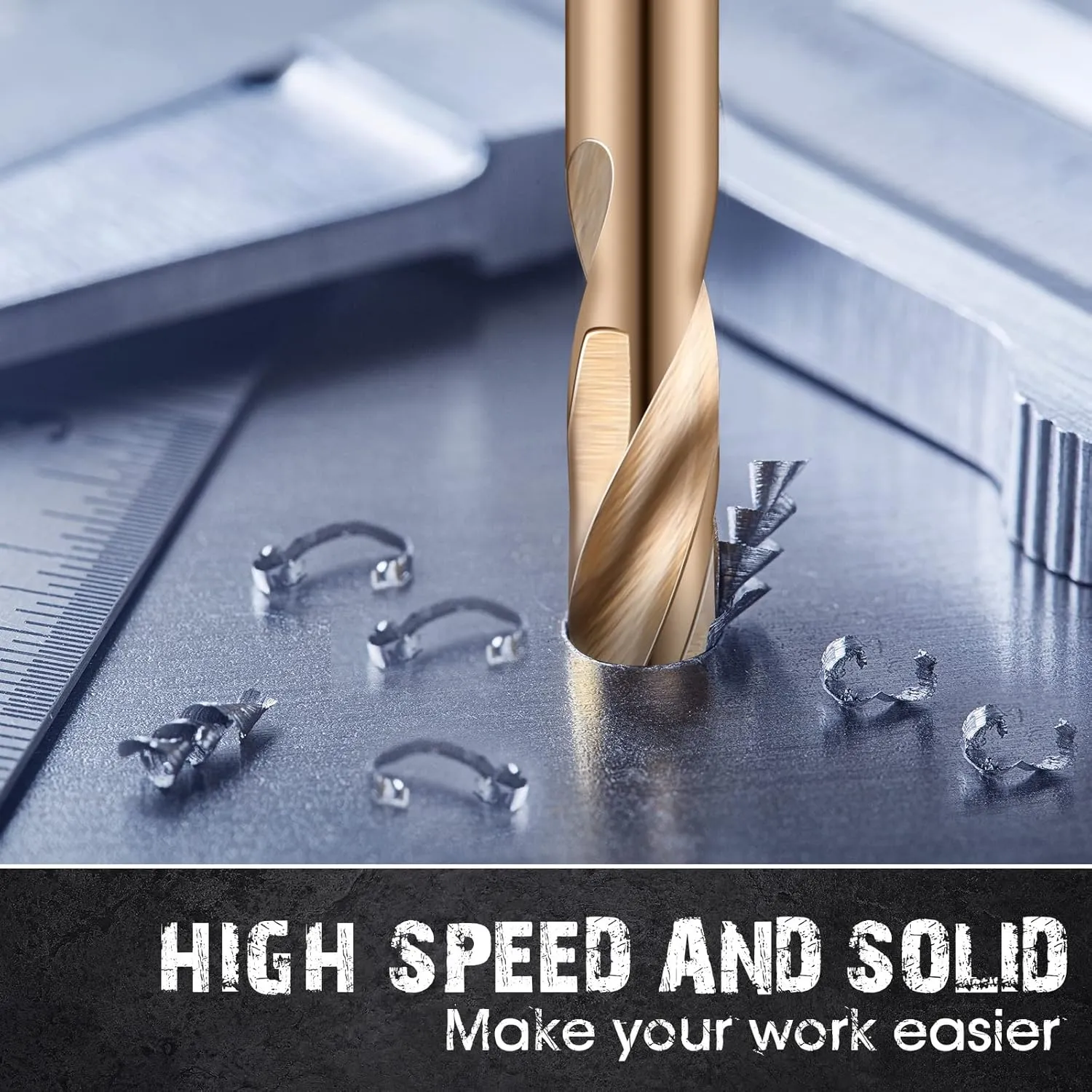 Lounsweer Cobalt Drill Bits Double End Drill Bits for Hardened Steel Wood Cast Plastic High Speed Metal Stainless Steel Bit(30 Pcs,1/8 Inch)