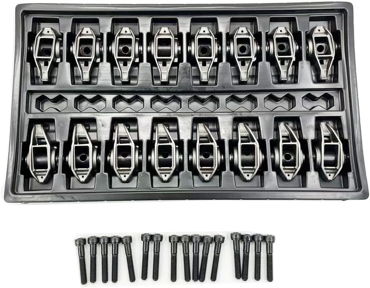 LS3 L92 6.0L 6.2L 1.7 Ratio Rocker Arms Set with Trunion Kit Installed