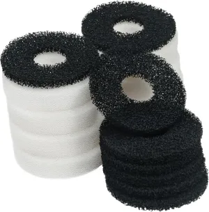 LTWHOME Compatiable Foam and Carbon Rings Fit for Biorb Filter Set/Service Kit (Pack of 16)