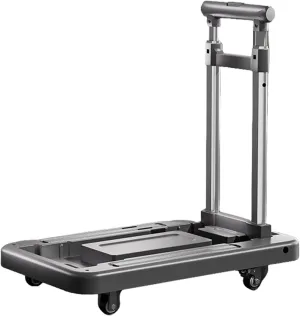 Luggage Cart - Folding Hand Trolley, Compact Trolley with Wheels | Mobile Trolley with Adjustable Handle, Ergonomic Design Luggage Cart, Portable Luggage Utility Cart for Nego