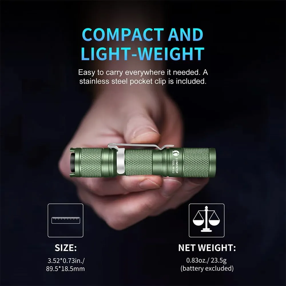 LUMINTOP Pocket-Sized Super Bright Flashlight Set Tool AA 3.0 EDC Flashlight, 900 Lumens AA EDC Flashlight with Magnetic Tail and 920mah Rechargeable Battery, 5 Modes with Mode Memory, Waterproof Torc