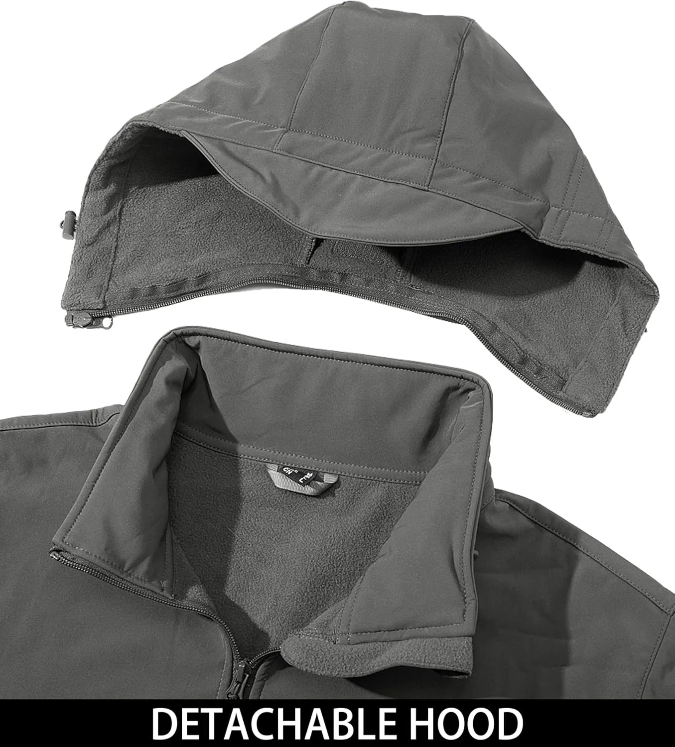 MAGCOMSEN Men's Tactical Jacket Winter Snow Ski Jacket Water Resistant Softshell Fleece Lined Winter Coats Multi-Pockets