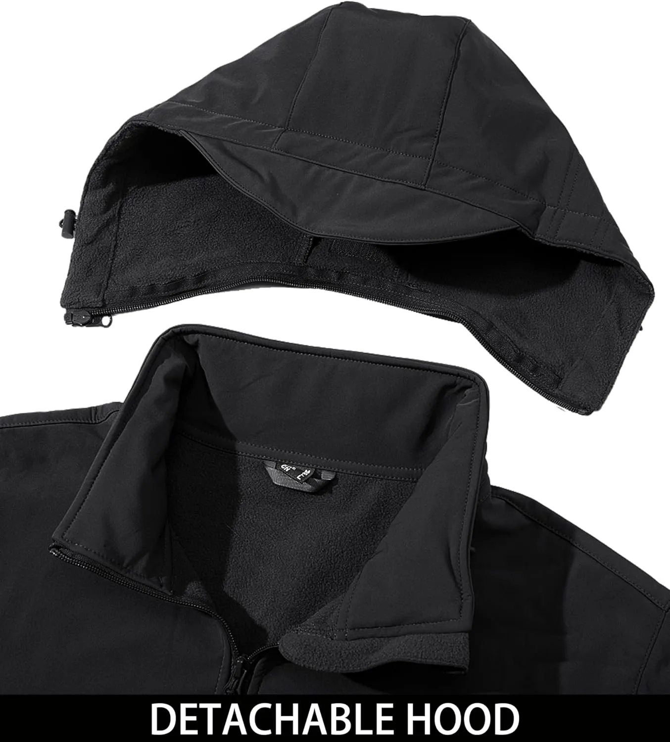 MAGCOMSEN Men's Tactical Jacket Winter Snow Ski Jacket Water Resistant Softshell Fleece Lined Winter Coats Multi-Pockets